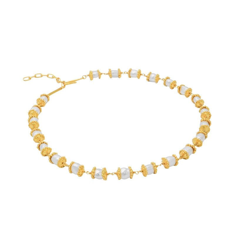 Florizel Necklace in Pearl - 18K Gold Plated
