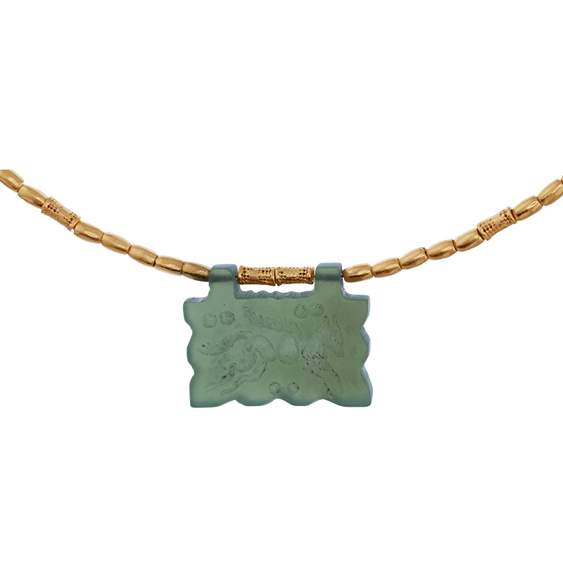 Nanshe Necklace in Jade - 18K Gold Plated