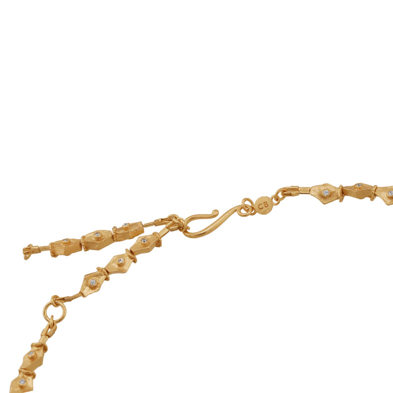 Suen Necklace in Zircon- 18K Gold Plated