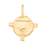 Byzantine Mandorle Medallion with Three Emeralds - 18K Gold Plated