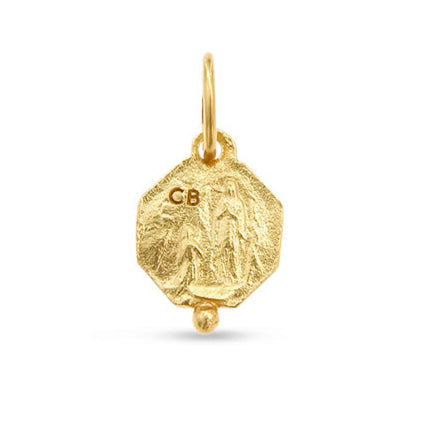 Blessed Mother Charm Pendant - Solid Gold