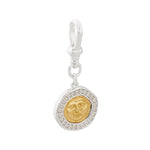 Lugarni Charm Pendant with Zircon - 18K Gold Plated