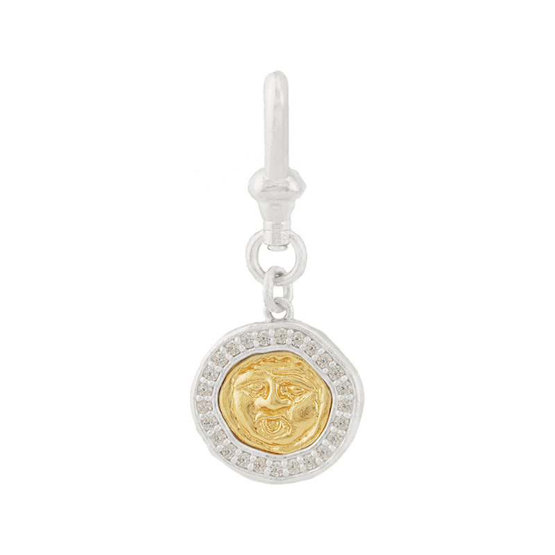 Lugarni Charm Pendant with Zircon - 18K Gold Plated