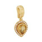 Columbia Charm Pendant in Citrine - 18K Gold Plated