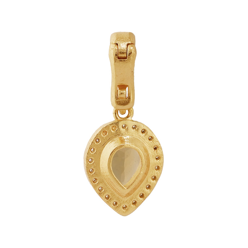 Columbia Charm Pendant in Citrine - 18K Gold Plated