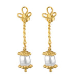 Florizel Earrings in Pearl - 18K Gold Plated