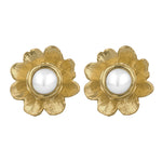 Perdita Studs with Pearl - 18K Gold Plated