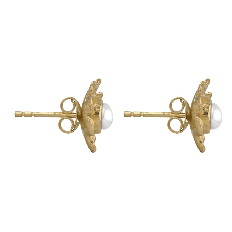 Perdita Studs with Pearl - 18K Gold Plated