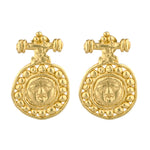 Gorgoneion Akritis Earrings - 18K Gold Plated