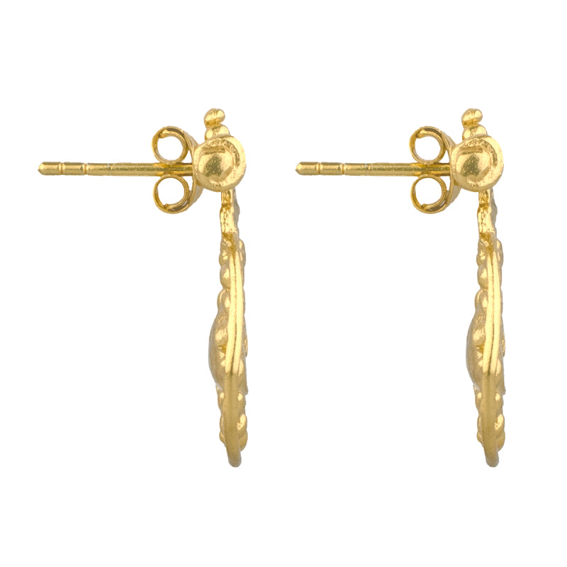 Gorgoneion Akritis Earrings - 18K Gold Plated