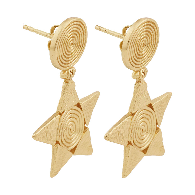 Lucretia Drop Earrings - 18K Gold Plated