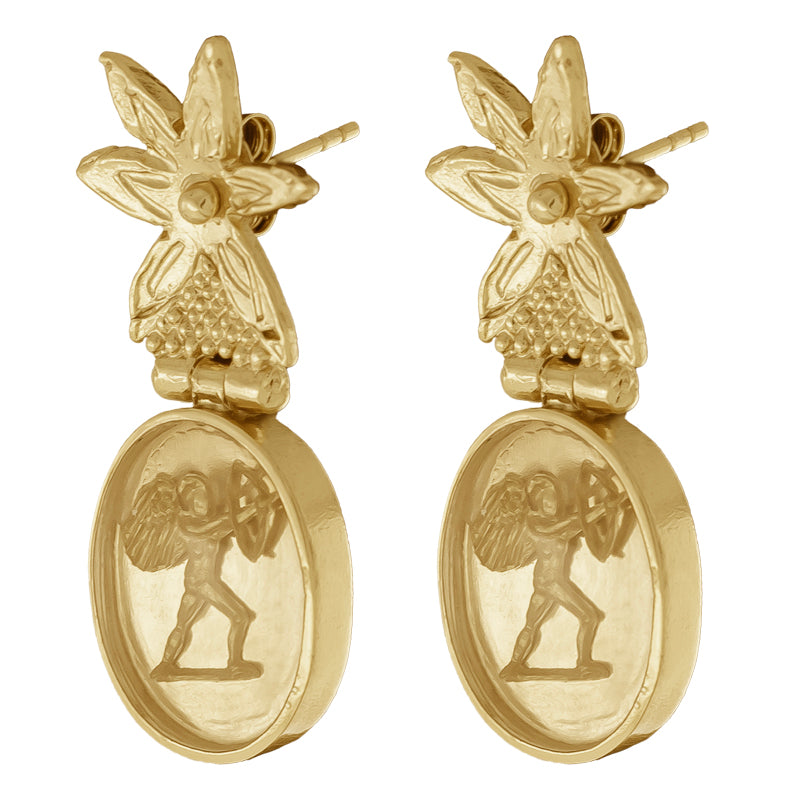 Mercurius Earrings in Resin - 18K Gold Plated