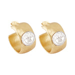 Gorgoneion Seal Hoops - 24K Vermeil