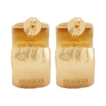 Gorgoneion Seal Hoops - 24K Vermeil