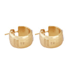 Gorgoneion Seal Hoops - 24K Vermeil