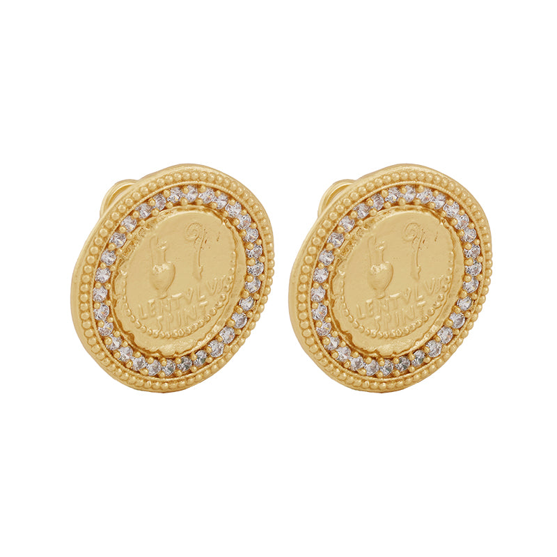Abzu Stud Earrings - 18K Gold Plated