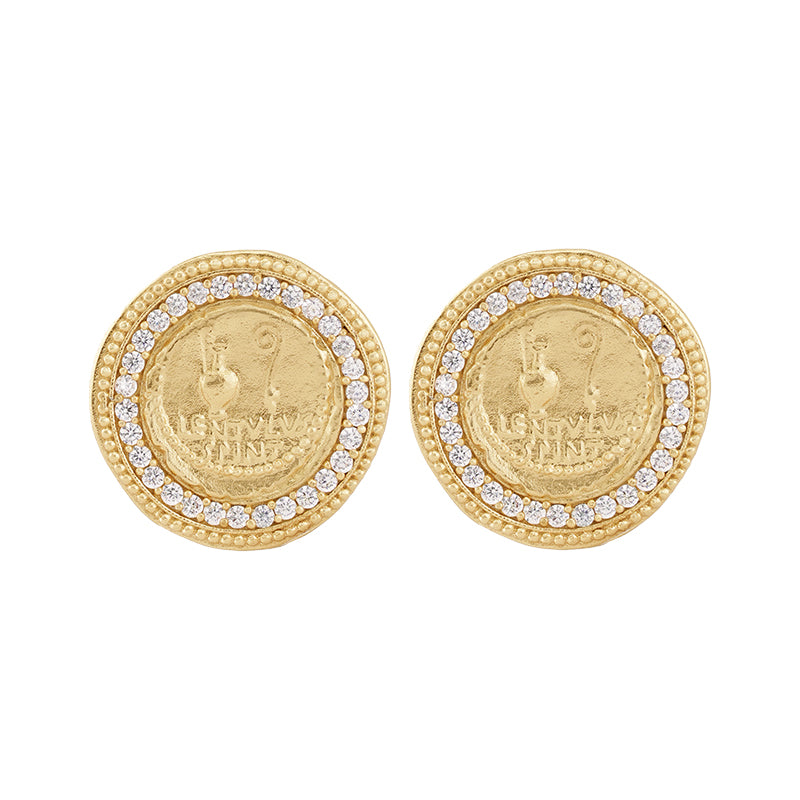 Abzu Stud Earrings - 18K Gold Plated