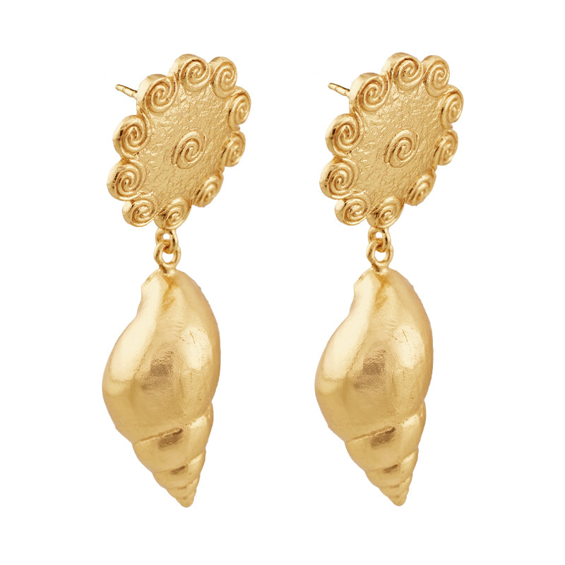 Nazari Tulipano Earrings - 18K Gold Plated