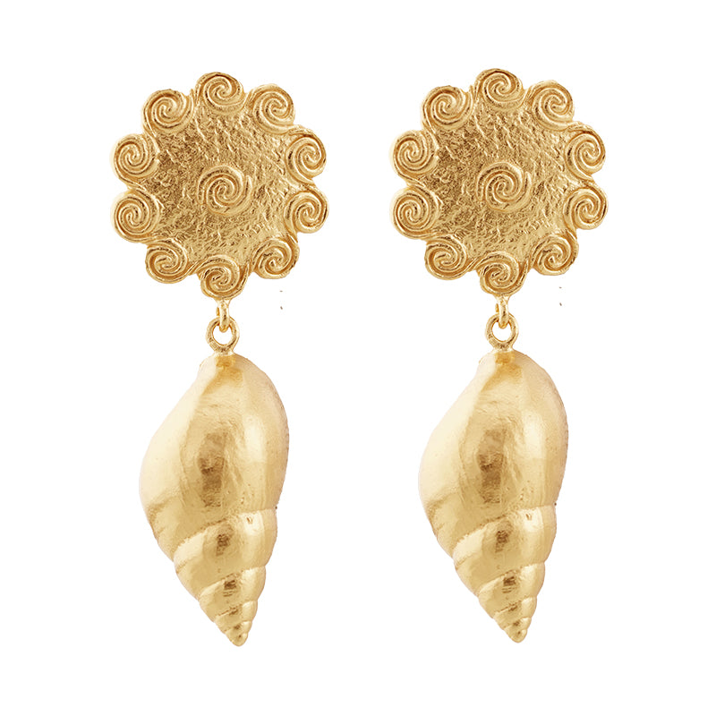 Nazari Tulipano Earrings - 18K Gold Plated