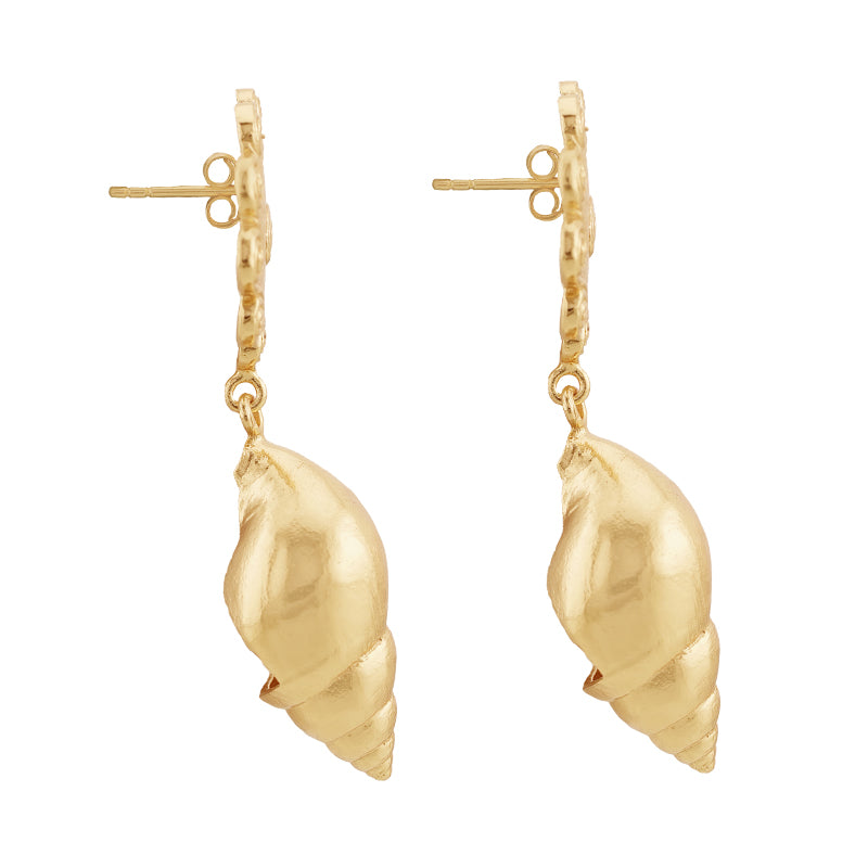Nazari Tulipano Earrings - 18K Gold Plated