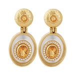 Utu Drop Earrings in Citrine - 18K Gold Plated