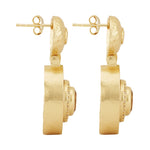 Utu Drop Earrings in Citrine - 18K Gold Plated