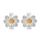 Ki Stud Earrings in Citrine - Sterling Silver