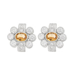 Ki Stud Earrings in Citrine - Sterling Silver