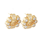 Ki Stud Earrings in Citrine - 18K Gold Plated