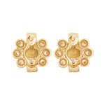 Ki Stud Earrings in Citrine - 18K Gold Plated