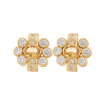 Ki Stud Earrings in Citrine - 18K Gold Plated