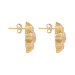 Ki Stud Earrings in Citrine - 18K Gold Plated