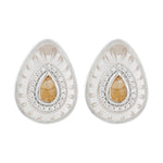 Utu Stud Earrings in Citrine - Sterling Silver