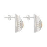 Utu Stud Earrings in Citrine - Sterling Silver