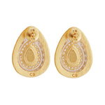 Utu Stud Earrings in Citrine - 18K Gold Plated