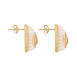 Utu Stud Earrings in Citrine - 18K Gold Plated