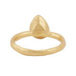 Scyphus Ring with Green Agate - 18K Gold Plated