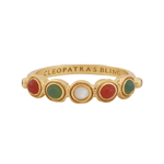 Arca Ring with Agate and Mother of Pearl - 18K Gold Plated