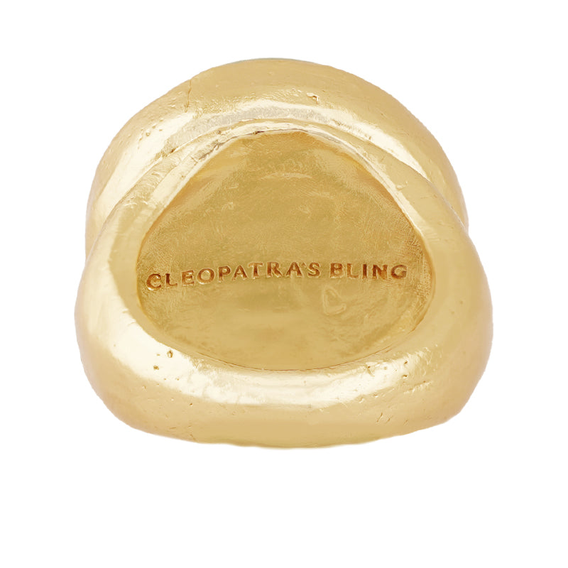 Kiskanu Ring with Ruby - 18K Gold Plated
