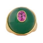 Kiskanu Ring with Ruby - 18K Gold Plated
