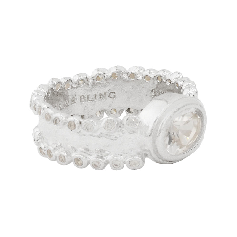 Sikil Ring in Zircon - Sterling Silver