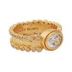 Sikil Ring in Zircon - 18K Gold Plated