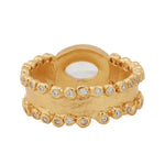 Sikil Ring in Zircon - 18K Gold Plated