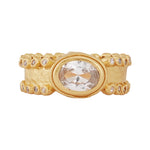 Sikil Ring in Zircon - 18K Gold Plated