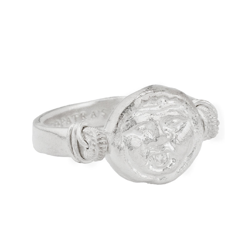 Gorgoneion Guard Ring - Sterling Silver