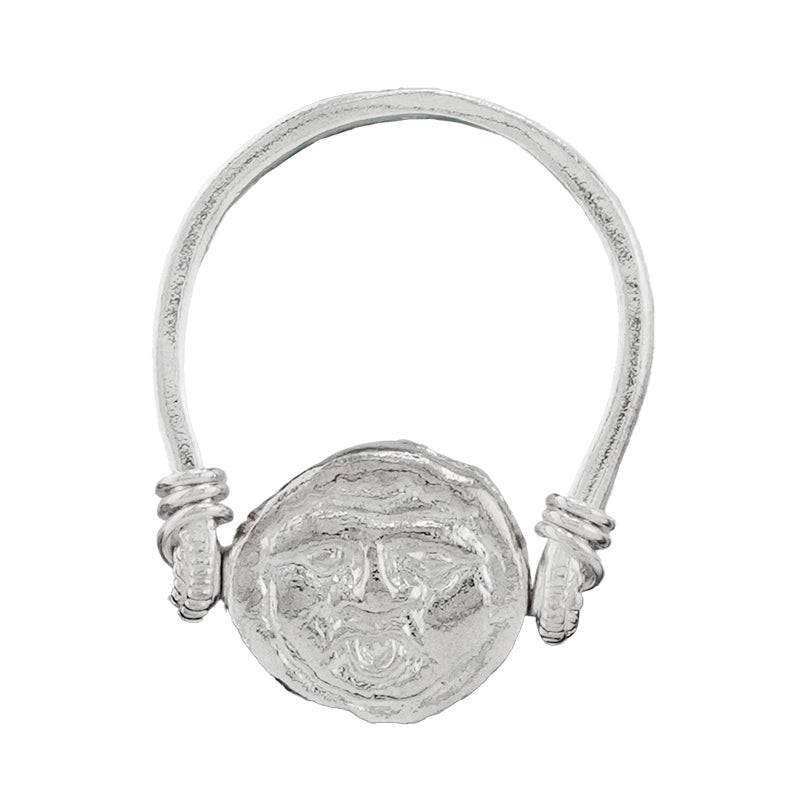 Gorgoneion Guard Ring - Sterling Silver