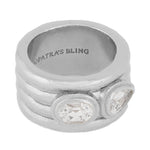 Ekur Ring with Zircon - Sterling Silver