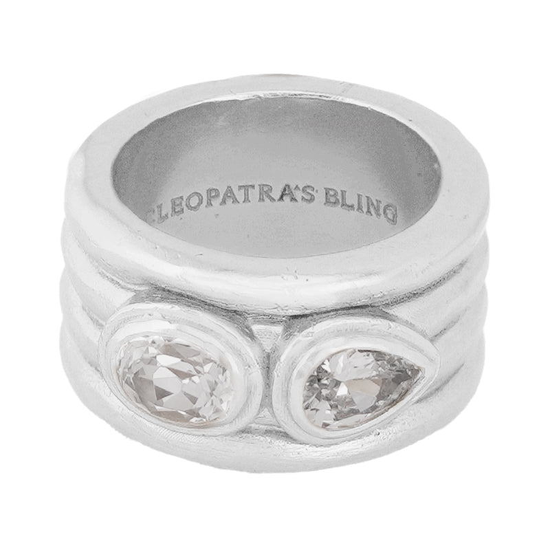 Ekur Ring with Zircon - Sterling Silver