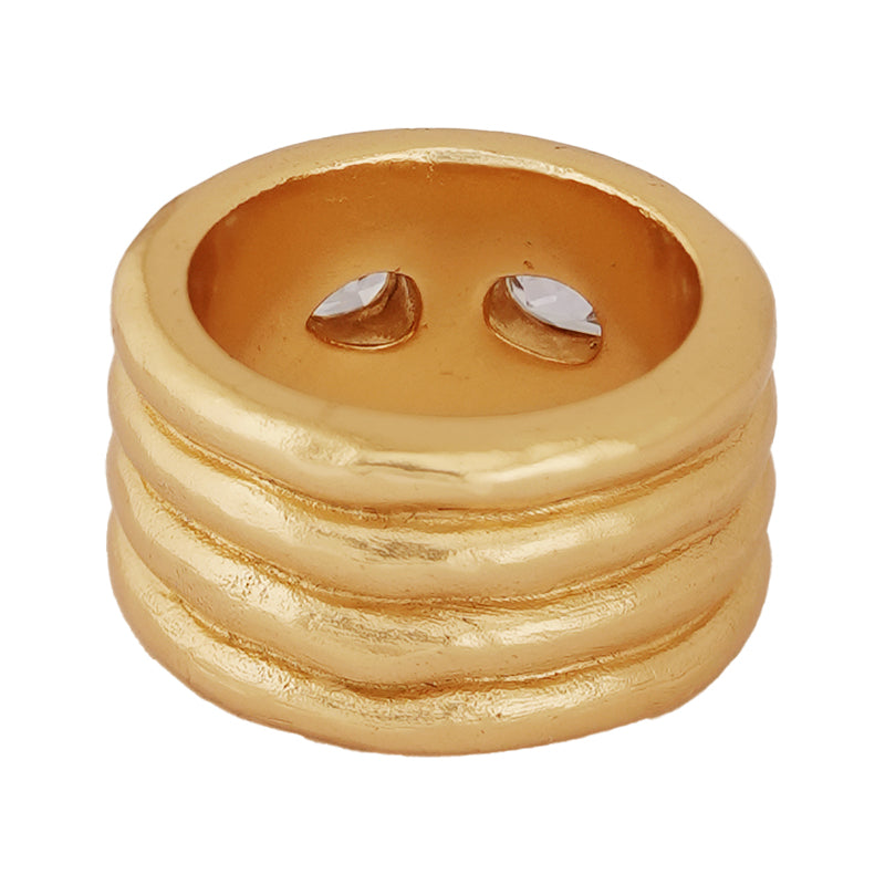 Ekur Ring with Zircon - 18K Gold Plated