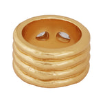 Ekur Ring with Zircon - 18K Gold Plated